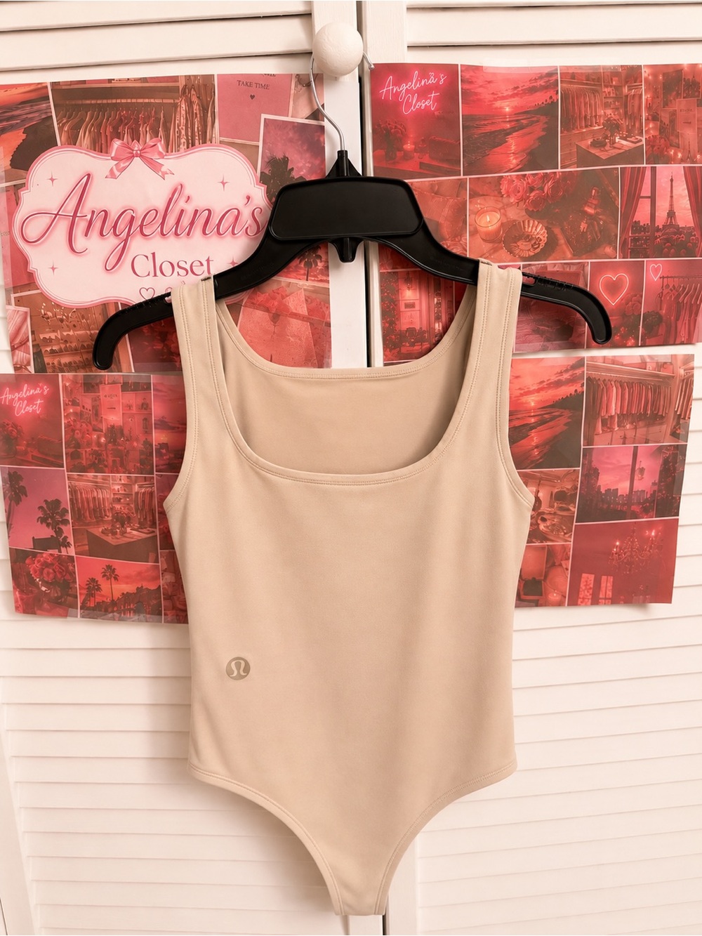lululemon athletica Nude/Tan Scoop Neck Bodysuit